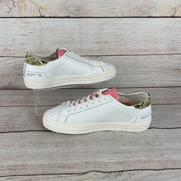 D.A.T.E, Hill/Go Ply Sneakers Unisex, EU 41 US M 8 W 9 Low-Top White/Pink/Silv - Picture 2 of 9